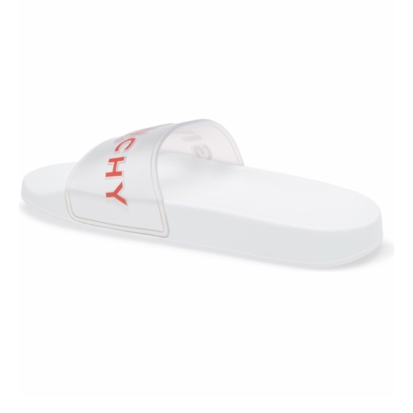 Givenchy Logo Slide Transparent/Red Sandal 40 / 10 - Picture 2 of 6